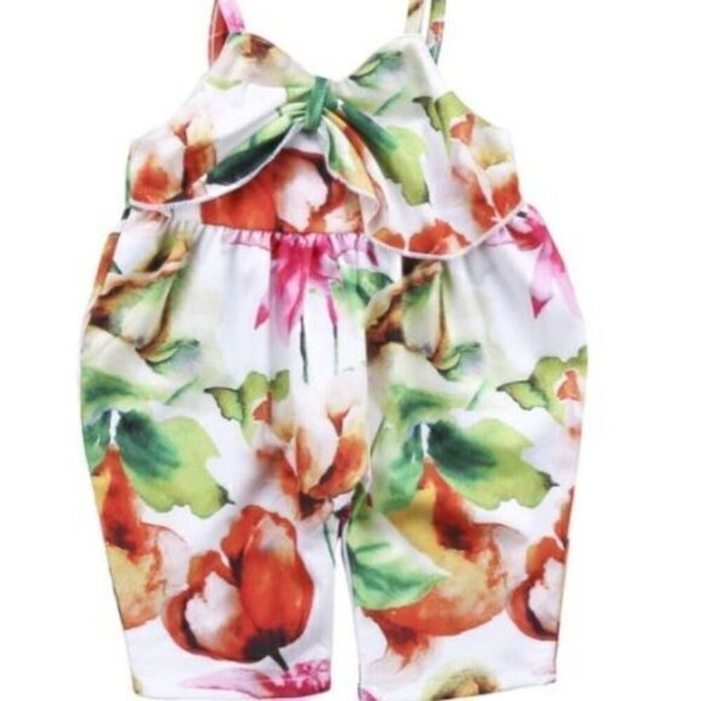 New “Green leaves and apples" toddler girl's romper 3 T